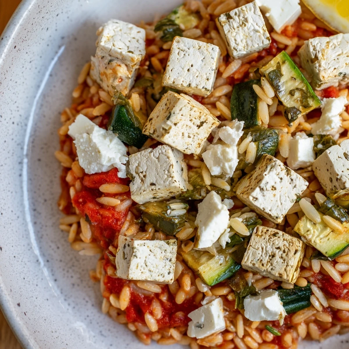 This comforting Smoky Mediterranean Lamb and Orzo Supper showcases saucy orzo with lamb and a sprinkle of feta.