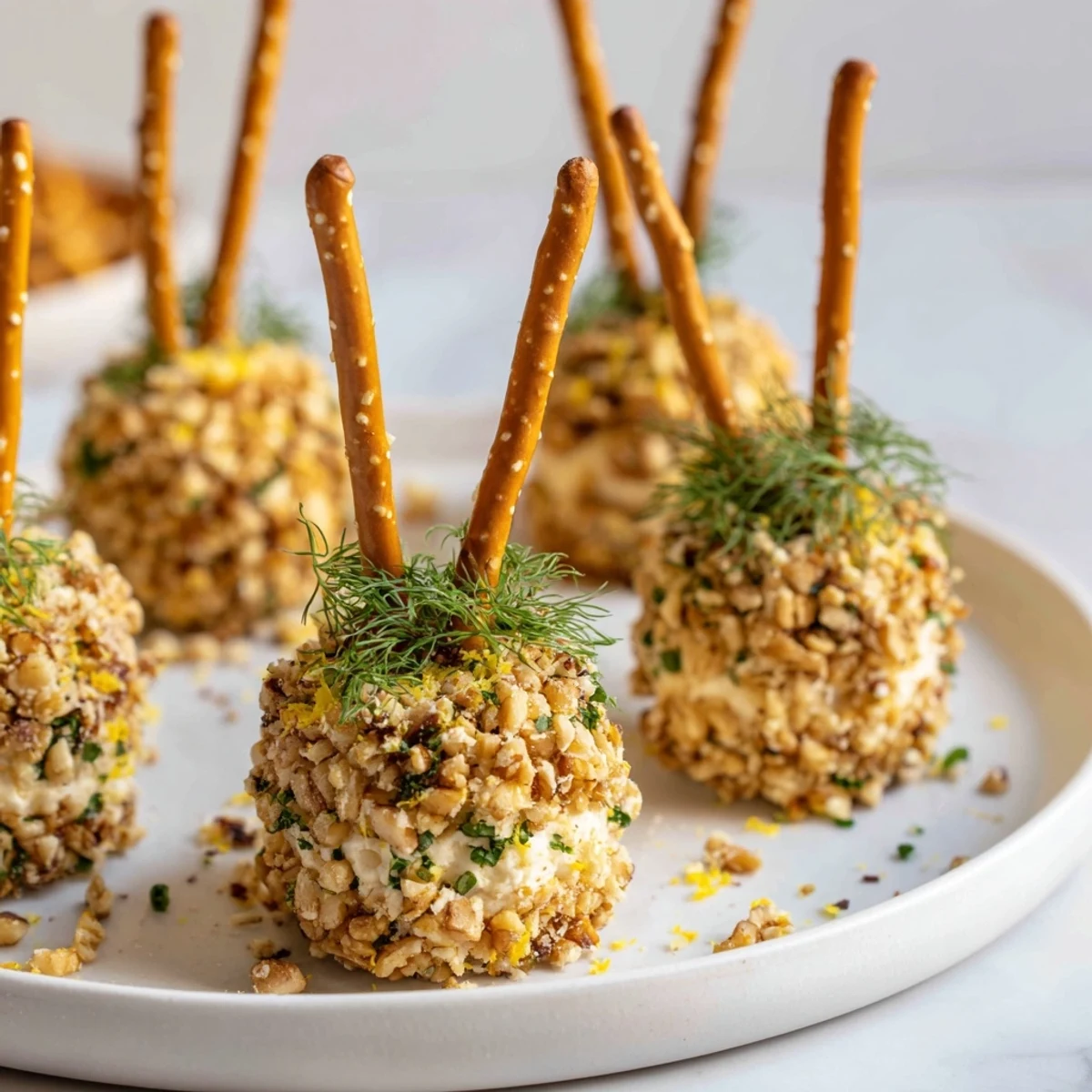 These delicious Champagne Cork Cheese Balls are perfectly rolled in toasted walnuts for every party.