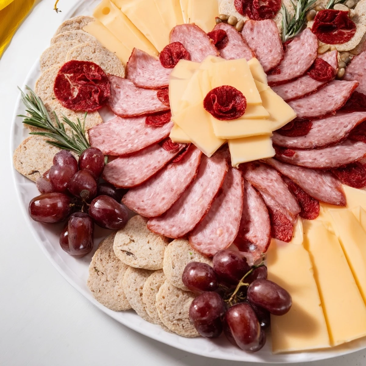This Turkey Tail Fan is a gorgeous Thanksgiving charcuterie board, filled with delectable meats, cheeses, and nuts.