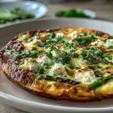 Spring Frittata Asparagus Peas Goat Cheese