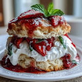 Strawberry Basil Shortcake Biscuits