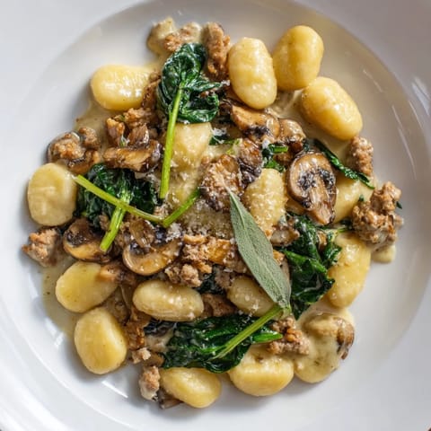 Woodsy Sausage Mushroom Gnocchi