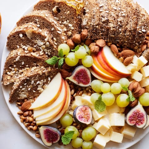 Enjoy a rustic Harvest Scythe fruit and bread board, perfect for sharing with friends.