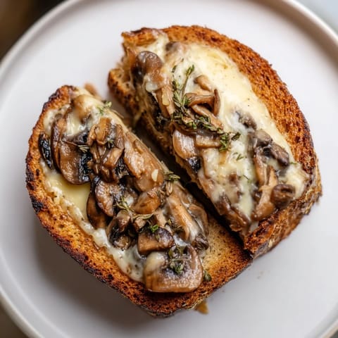 Creamy Mushroom Grilled Cheese