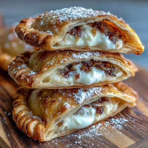Golden, crispy air-fried Guava and Cheese Empanadas with flaky pastry and a vibrant guava filling.