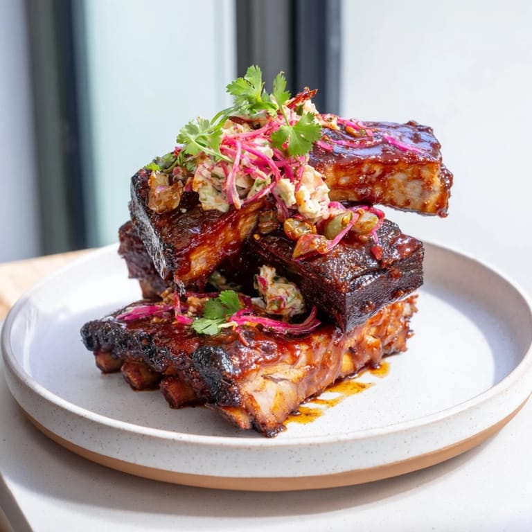 A close-up of delicious Fire-Kissed BBQ Pulled Pork Sandwiches, glistening with sauce and layered textures.