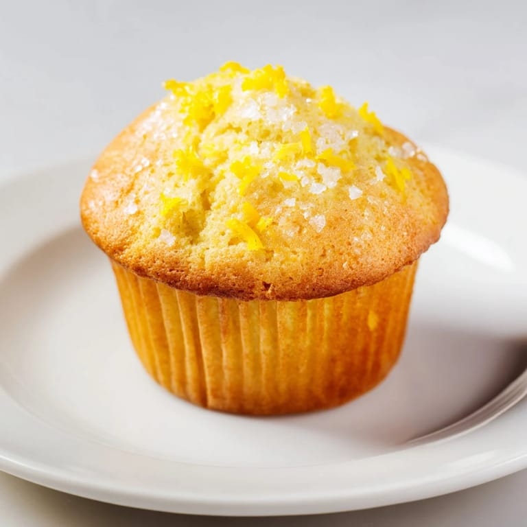 Freshly baked Simple Sweet Lemon Zest Muffins, offering a tender crumb bursting with delicious lemon flavor.