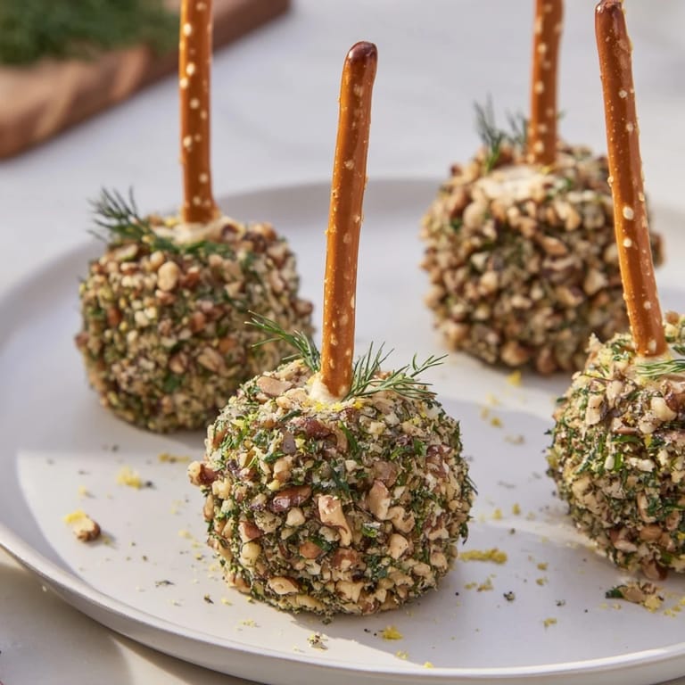 Enjoy the festive presentation of bite-sized Champagne Cork Cheese Balls, ready to be served chilled.