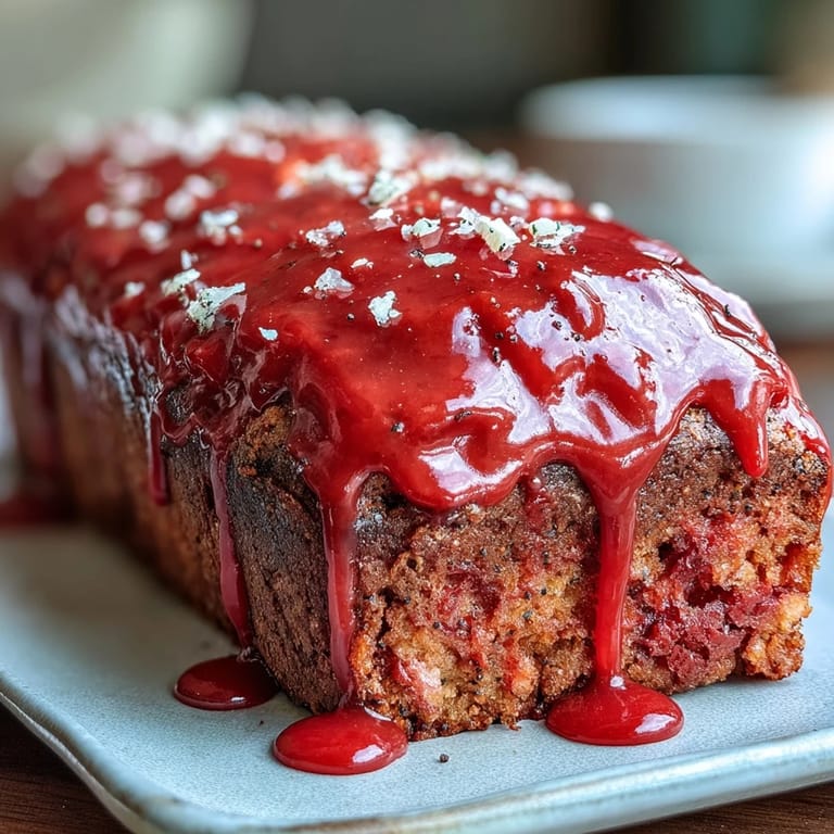 Freshly baked Blood Orange Loaf Cake with Poppy Seeds and Marzipan cooling on a wire rack beside vibrant blood orange slices.