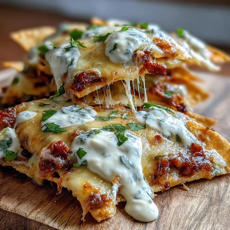 A hearty plate of nachos featuring gooey cheese sauce, savory ground beef, and tangy jalapeños for bold flavor.