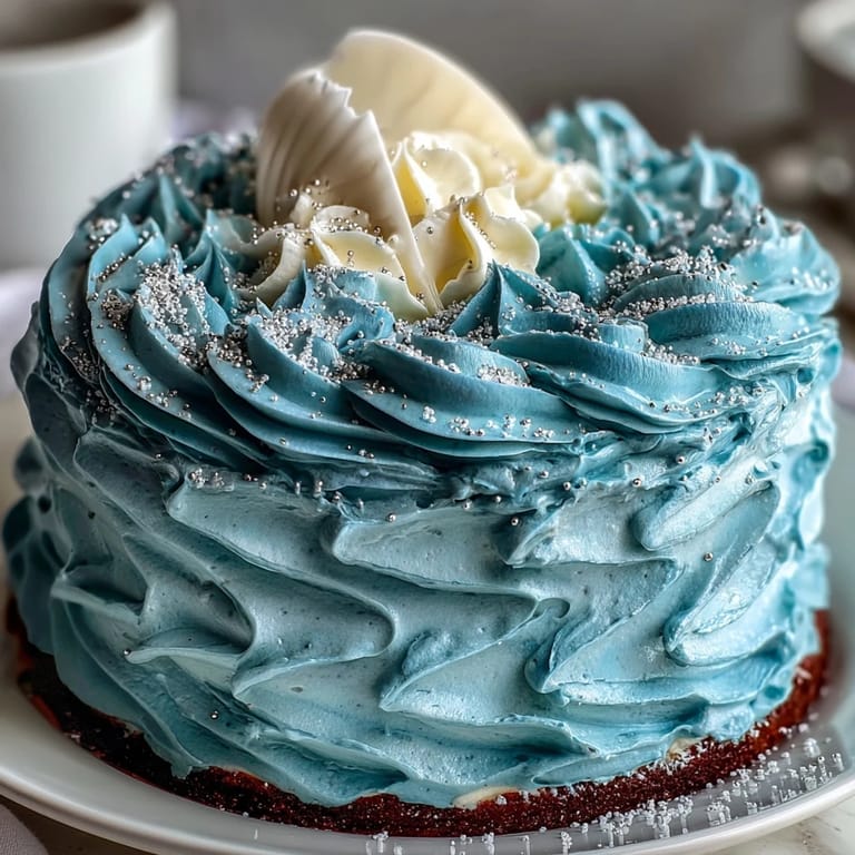 Moist vanilla Cancer Zodiac Cake crowned with shimmering edible shells evoking the sea.