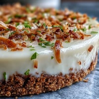 A creamy coconut lime tart with zesty lime filling in a golden graham cracker crust, topped with whipped cream and toasted coconut.