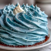 Cancer Zodiac Cake, ocean blue with edible shells, looks delightfully whimsical.